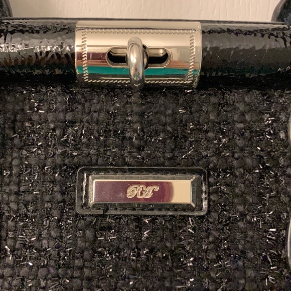 Black Tweed and Black Patent Bag - Picture 10 of 17